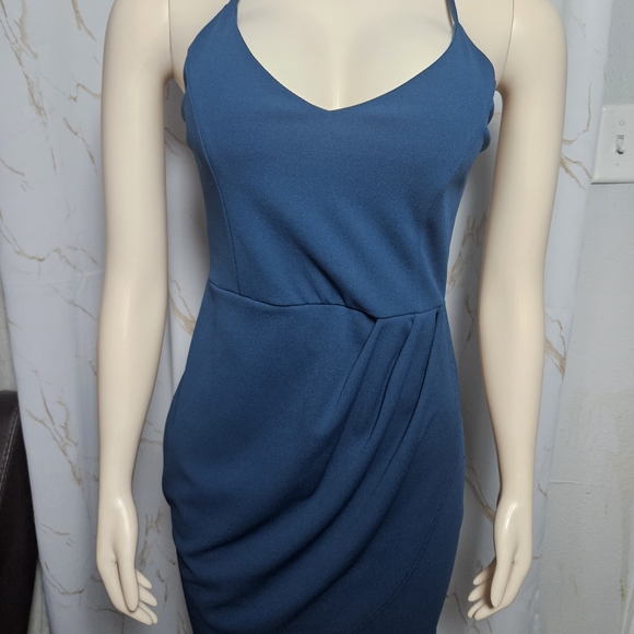 Lulu's Teal Mini Dress - Picture 3 of 5